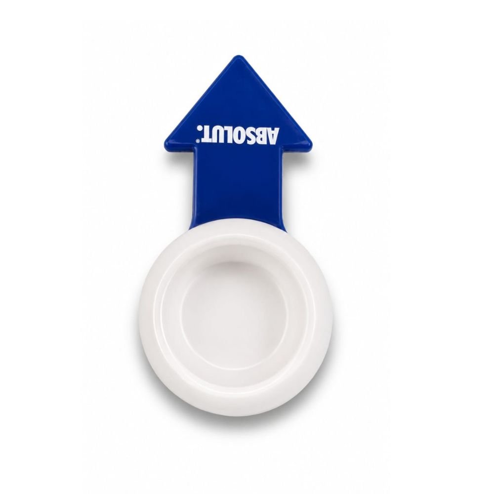 Absolut Vodka Promotional Blue Arrow Shot Glass Base Display