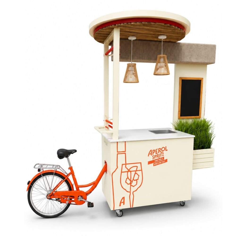 Aperol Spritz Mobile Bar Cocktail Cart
