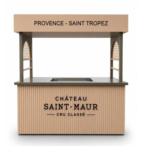 Custom Branded Event Kiosk _ Pop-Up Wine Tasting Cart & Promotional Booth