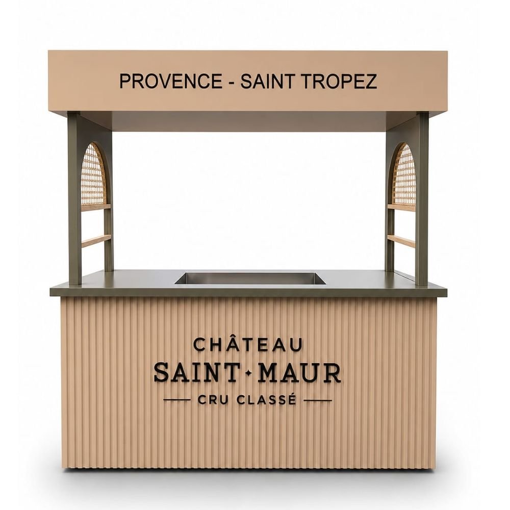 Custom Branded Event Kiosk _ Pop-Up Wine Tasting Cart & Promotional Booth