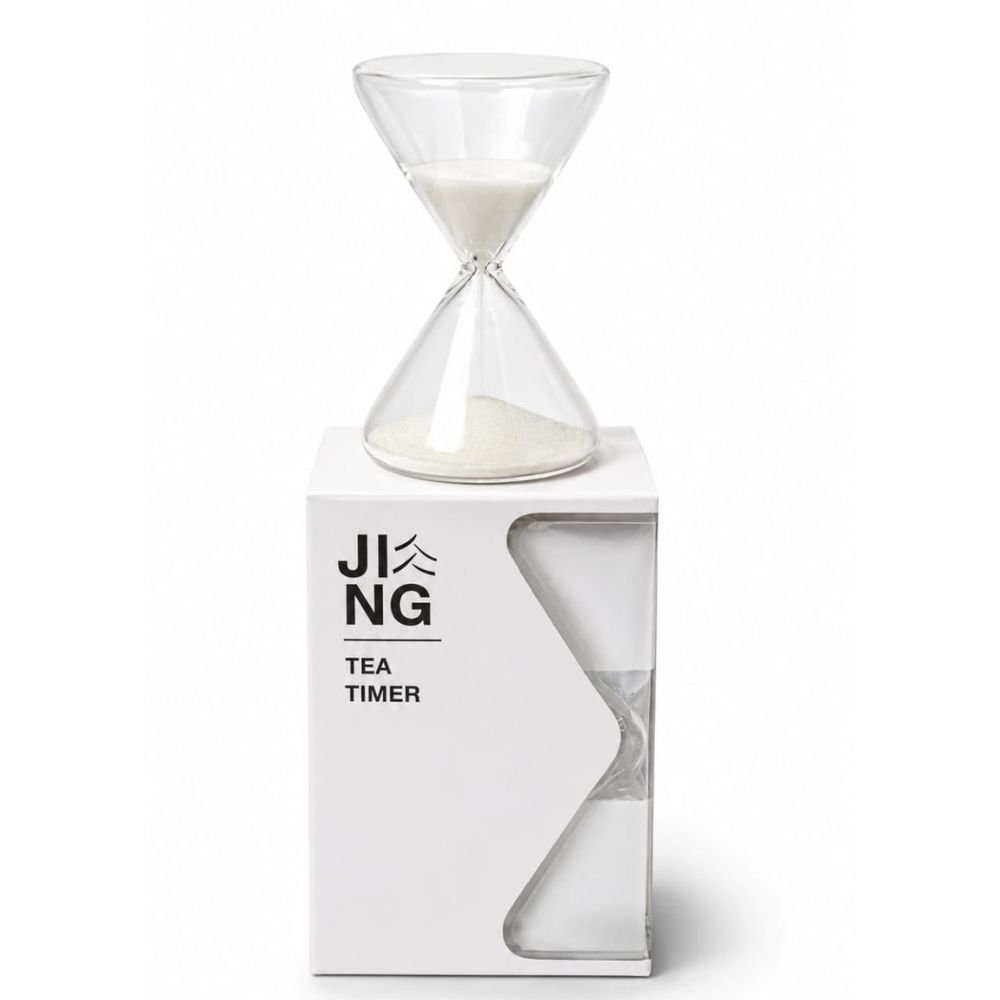 JING Tea 3-Minute Glass Hourglass Tea Timer