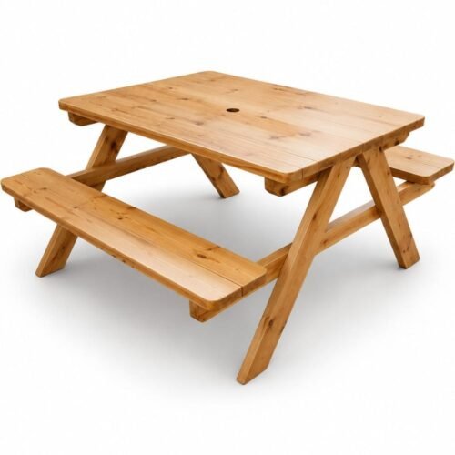 Jack & June Adult Cedar Picnic Table – Weather Resistant Outdoor Dining